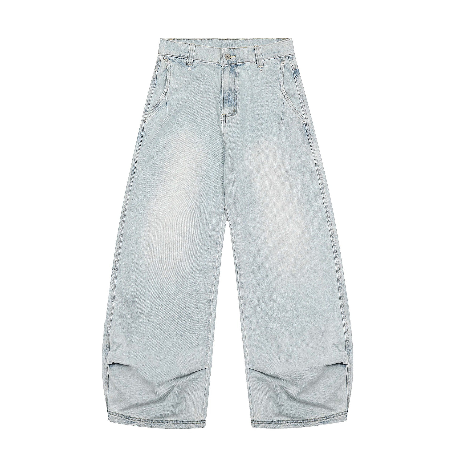Washed Drape Scimitar Jeans