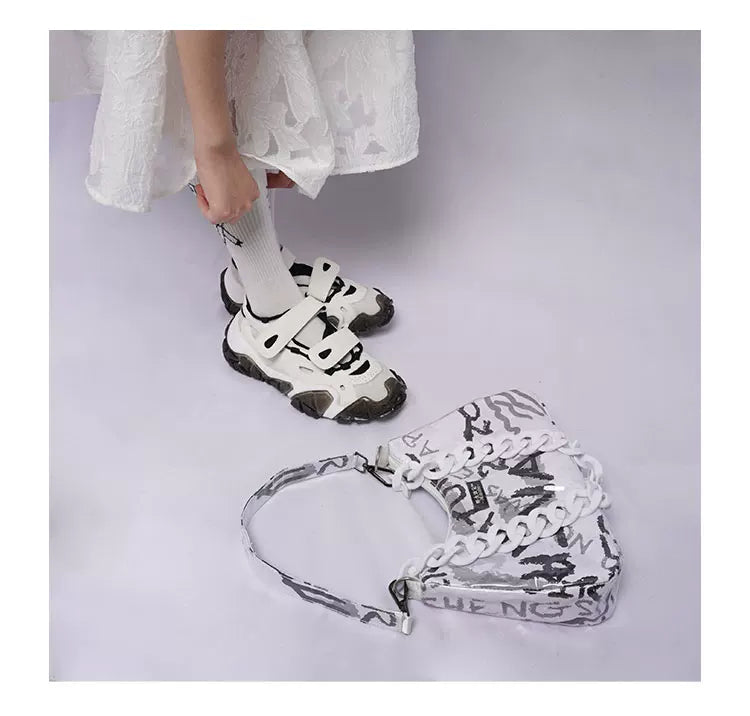 Graphic Design Chain Shoulder Bag