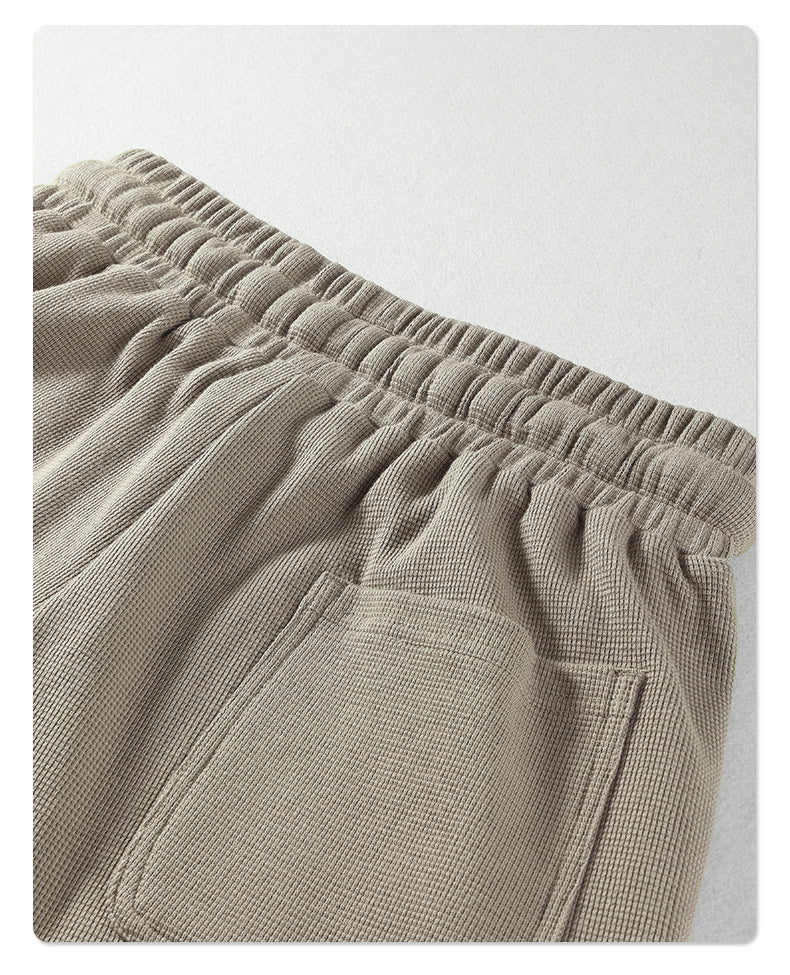 Oversize Waffle Polo Shirt & Waffle Shorts Setup