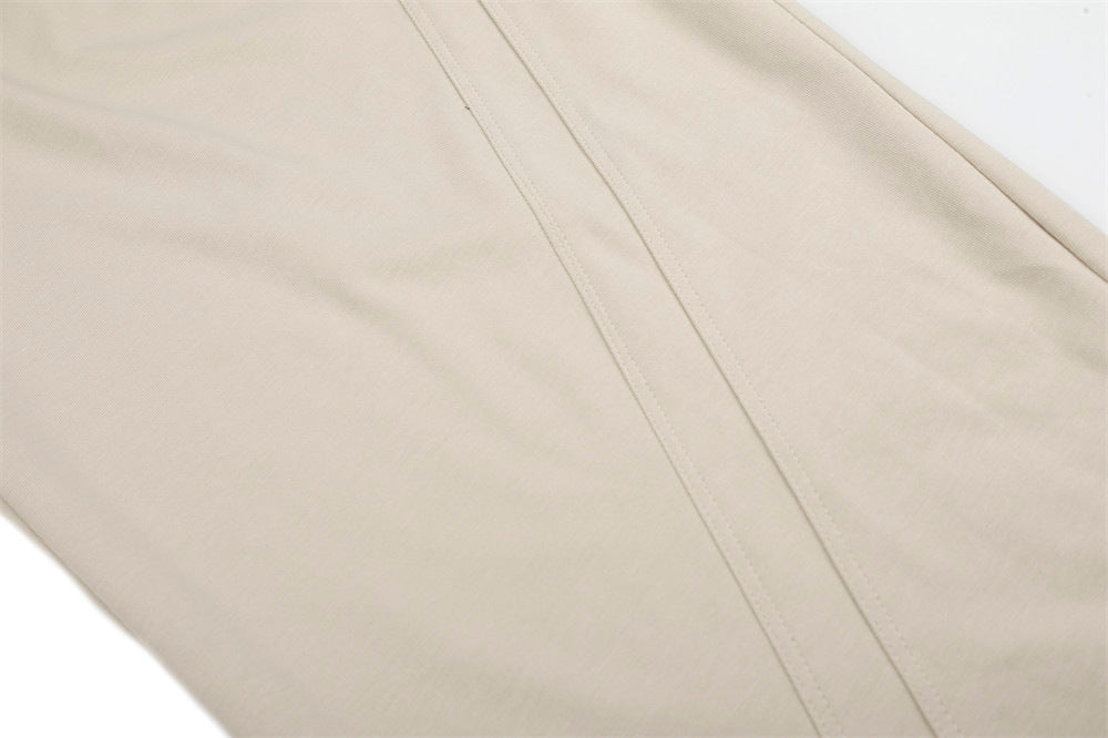 DAXUEN Loose-fitting wide-leg trousers in black and light beige