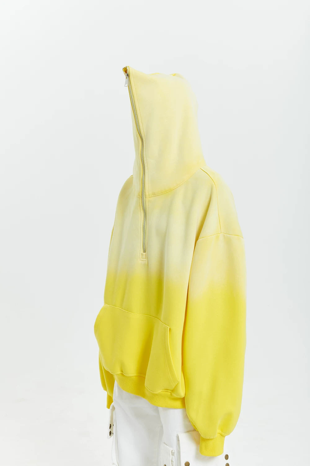 Gradient Half Zip Oversize Hoodie