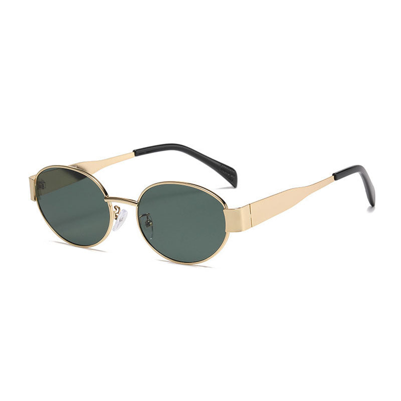 Gold frame dark green film