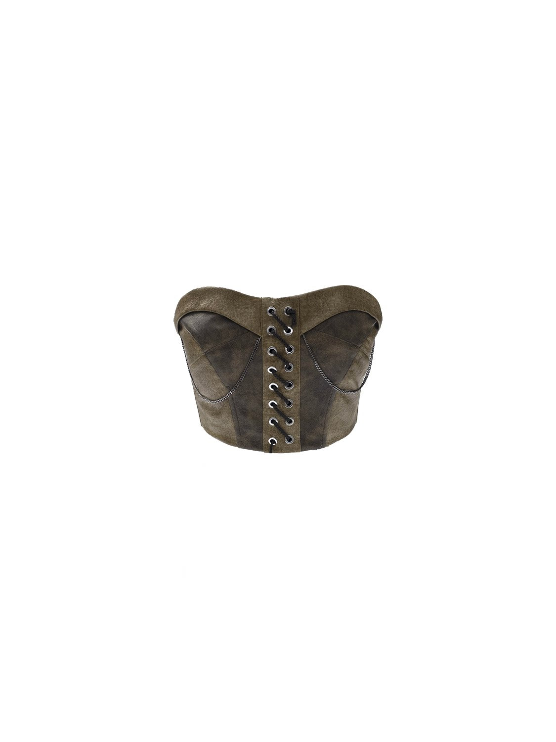 Heavy PU Leather Padded Slim Bustier