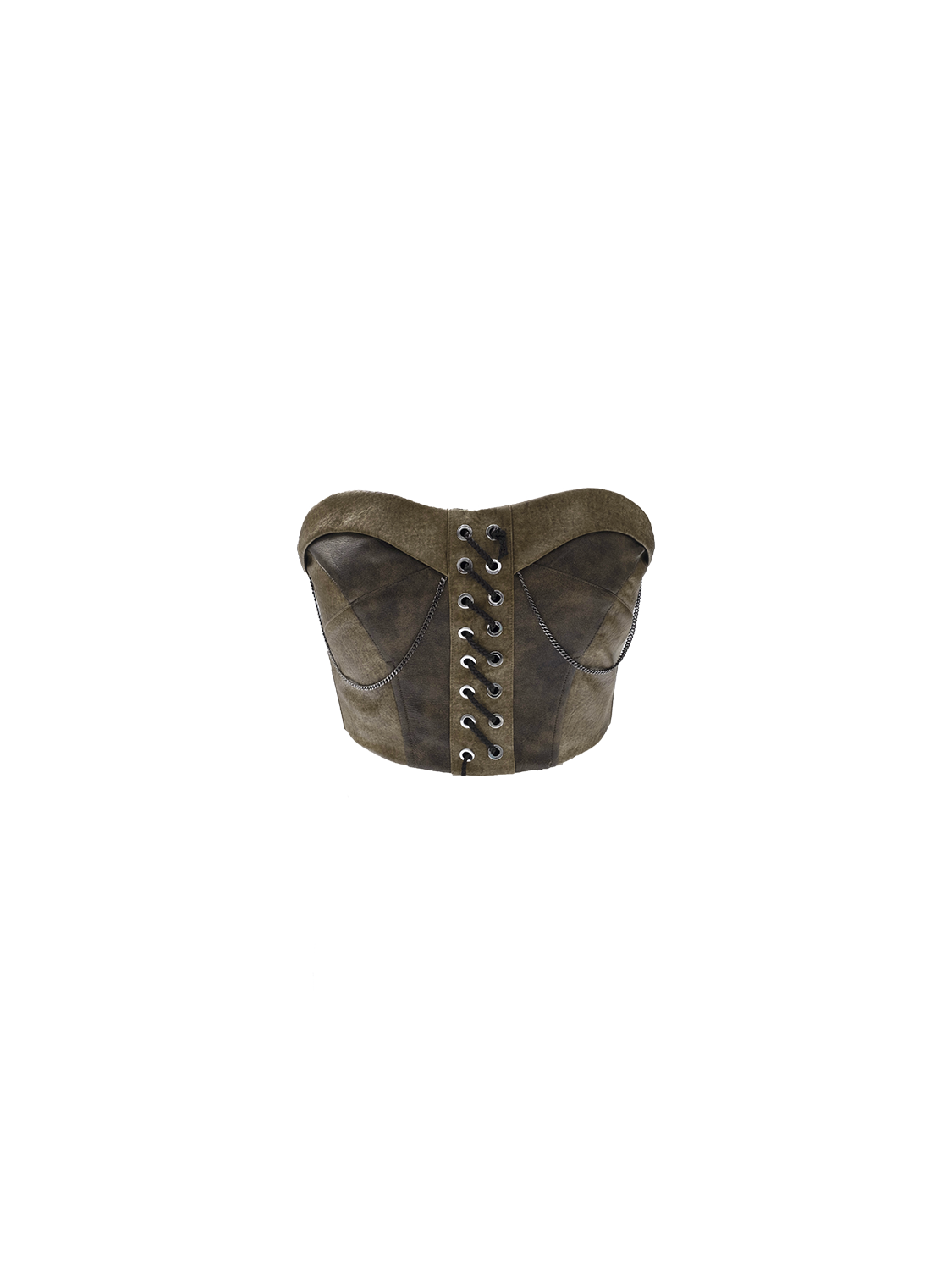 Heavy PU Leather Padded Slim Bustier