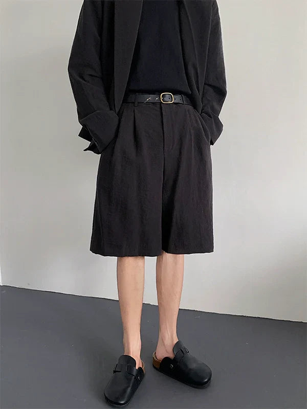 Button Closure Design Jacket & Plain Short Setup