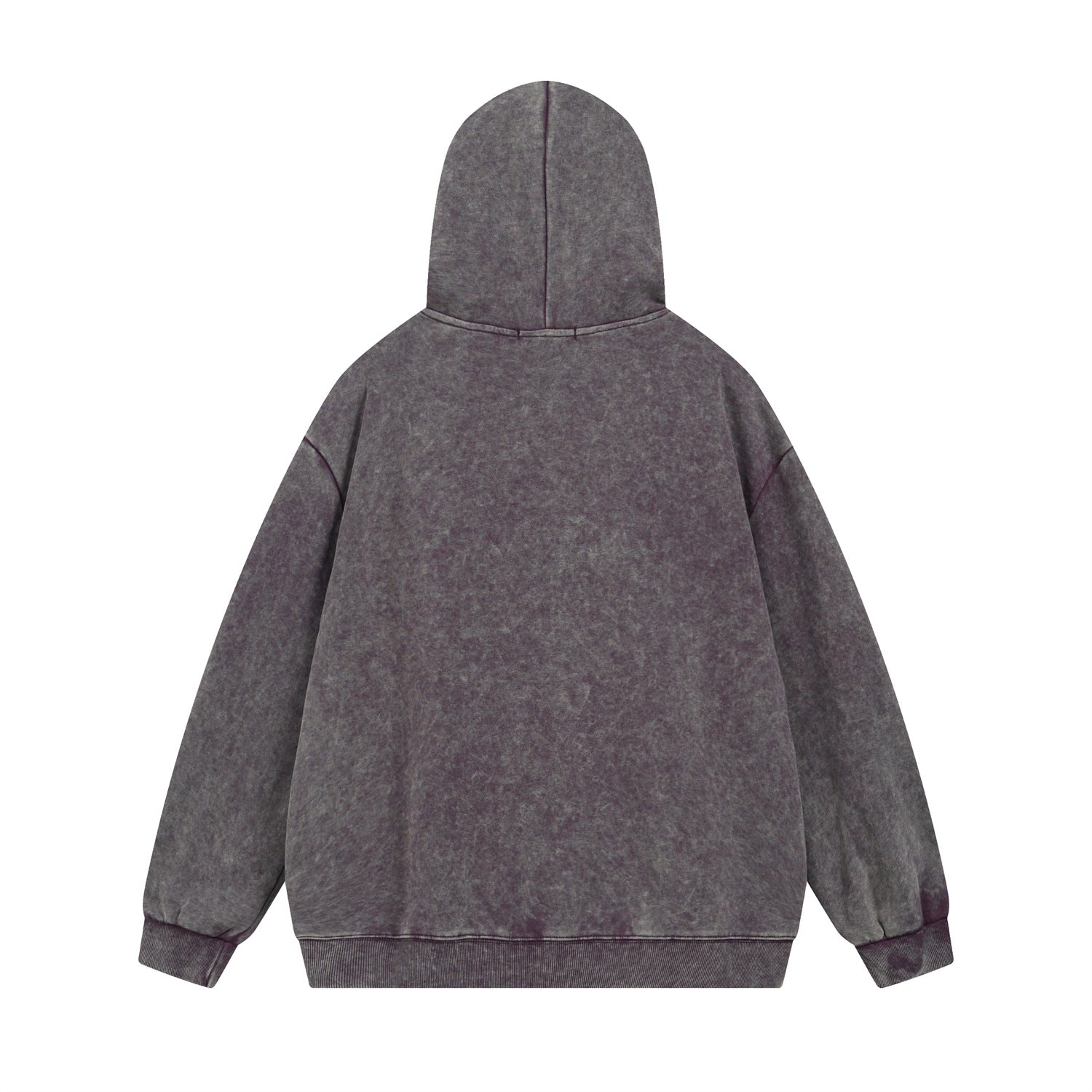 Washed Thick Print Pullover Hoodie