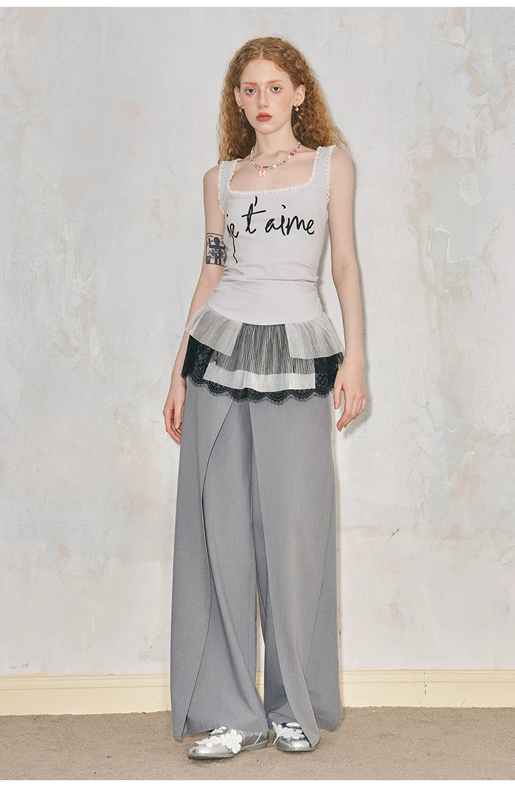 Letter Print Slim Fit Camisole