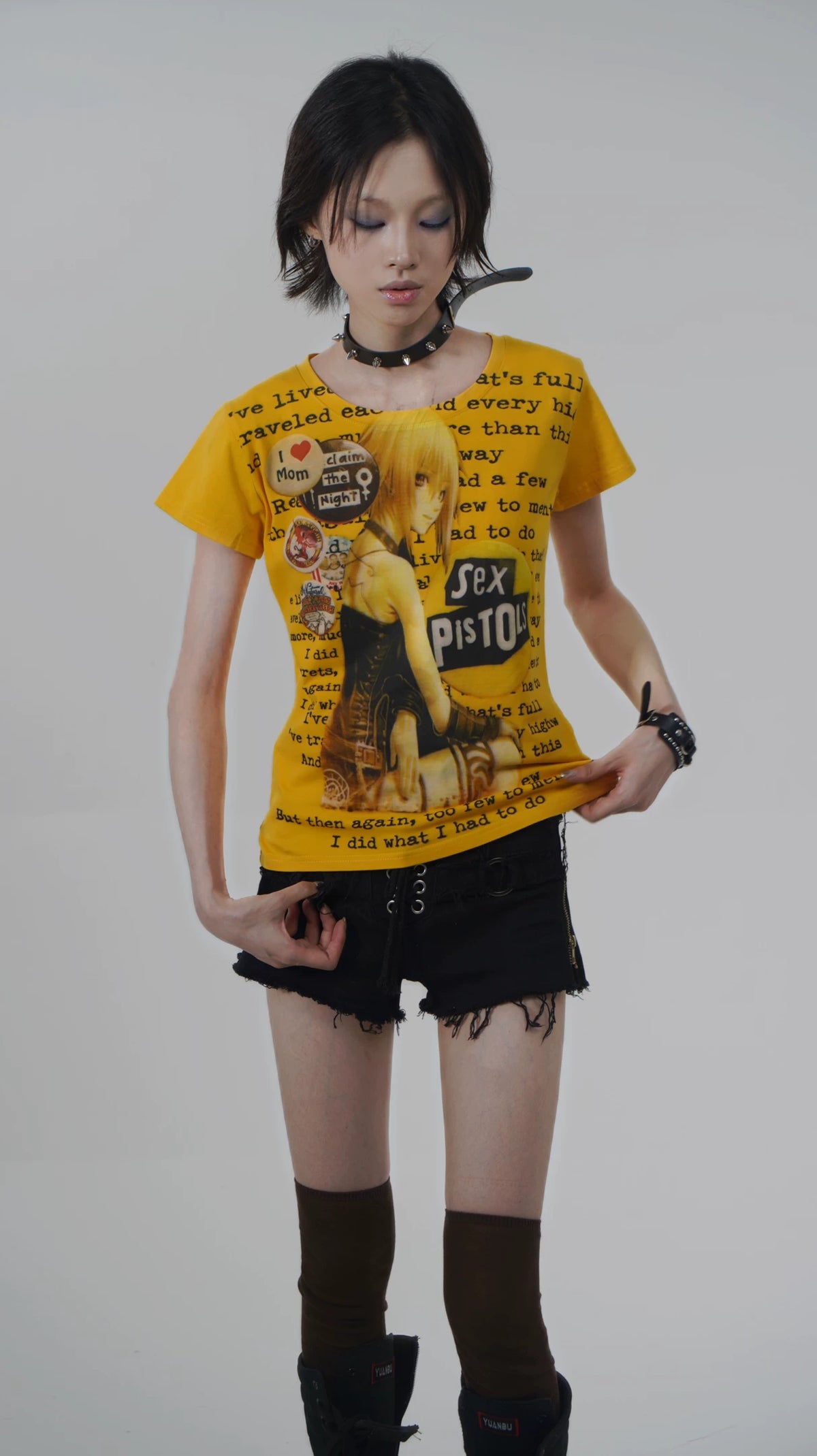 Cartoon Print Short Sleeve T-Shirt