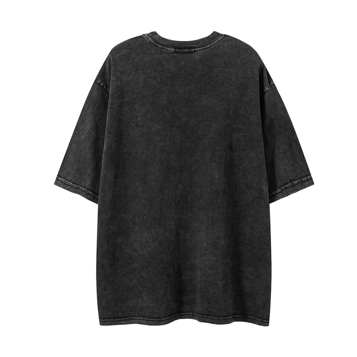Washed Skull Print Cotton Short Sleeve T-Shirt