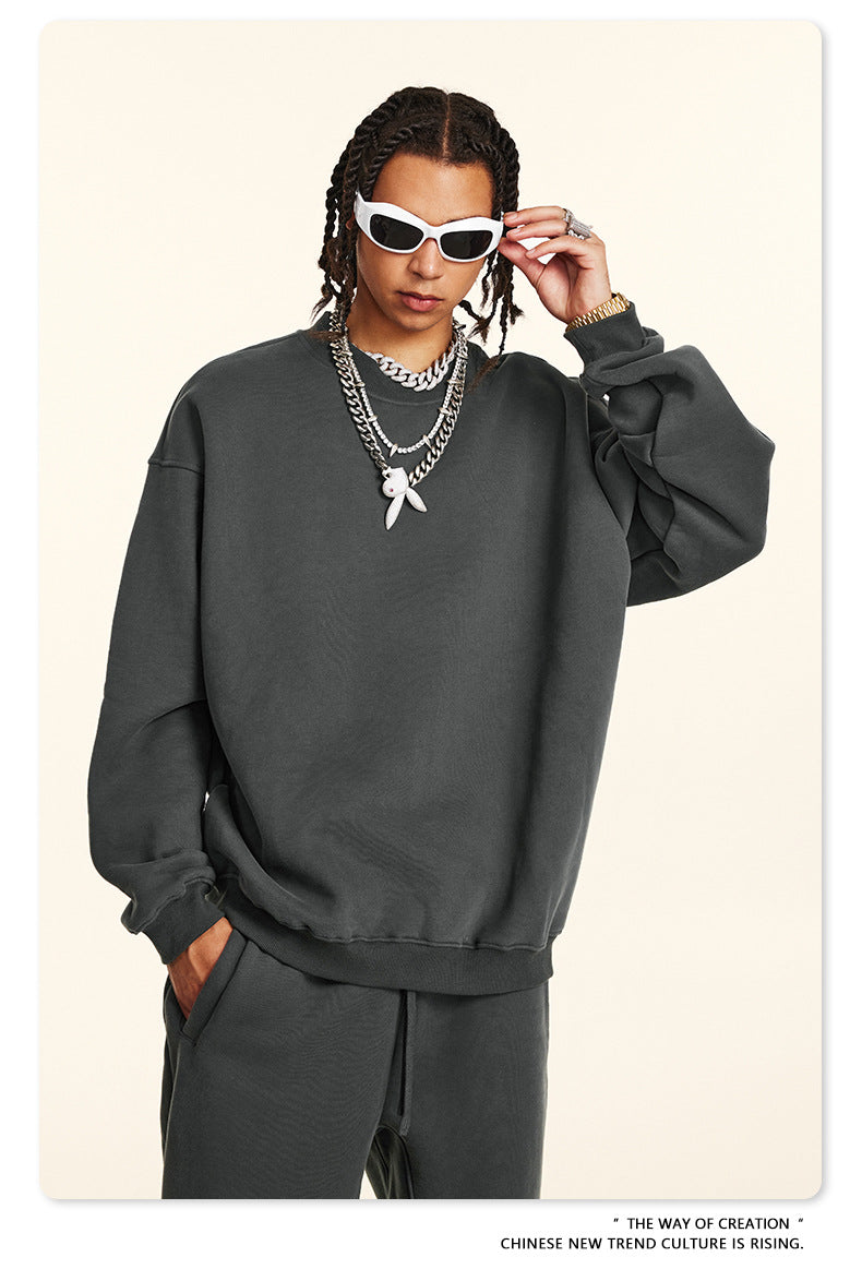 Fleece Lining Oversize Sweatshirt