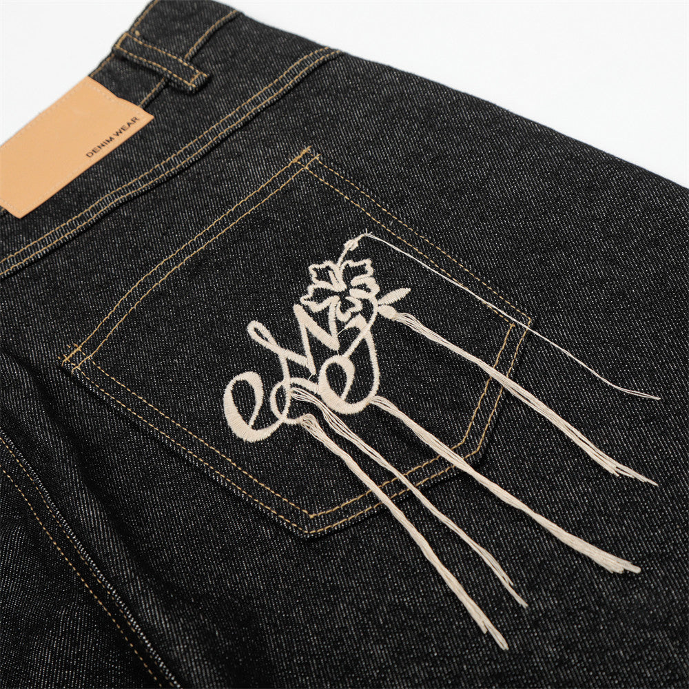 Loose Wide-Leg Denim Shorts