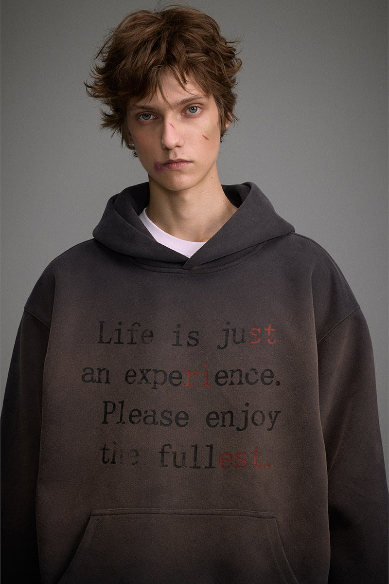 Sudadera holgada con estampado oxidado