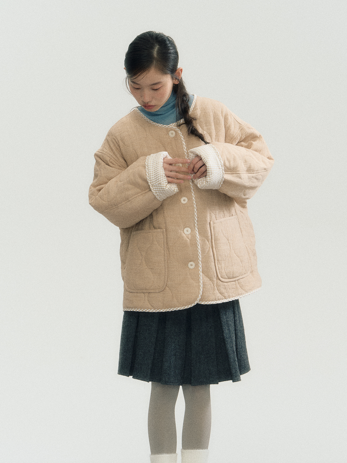 Plaid Puffer Jacket