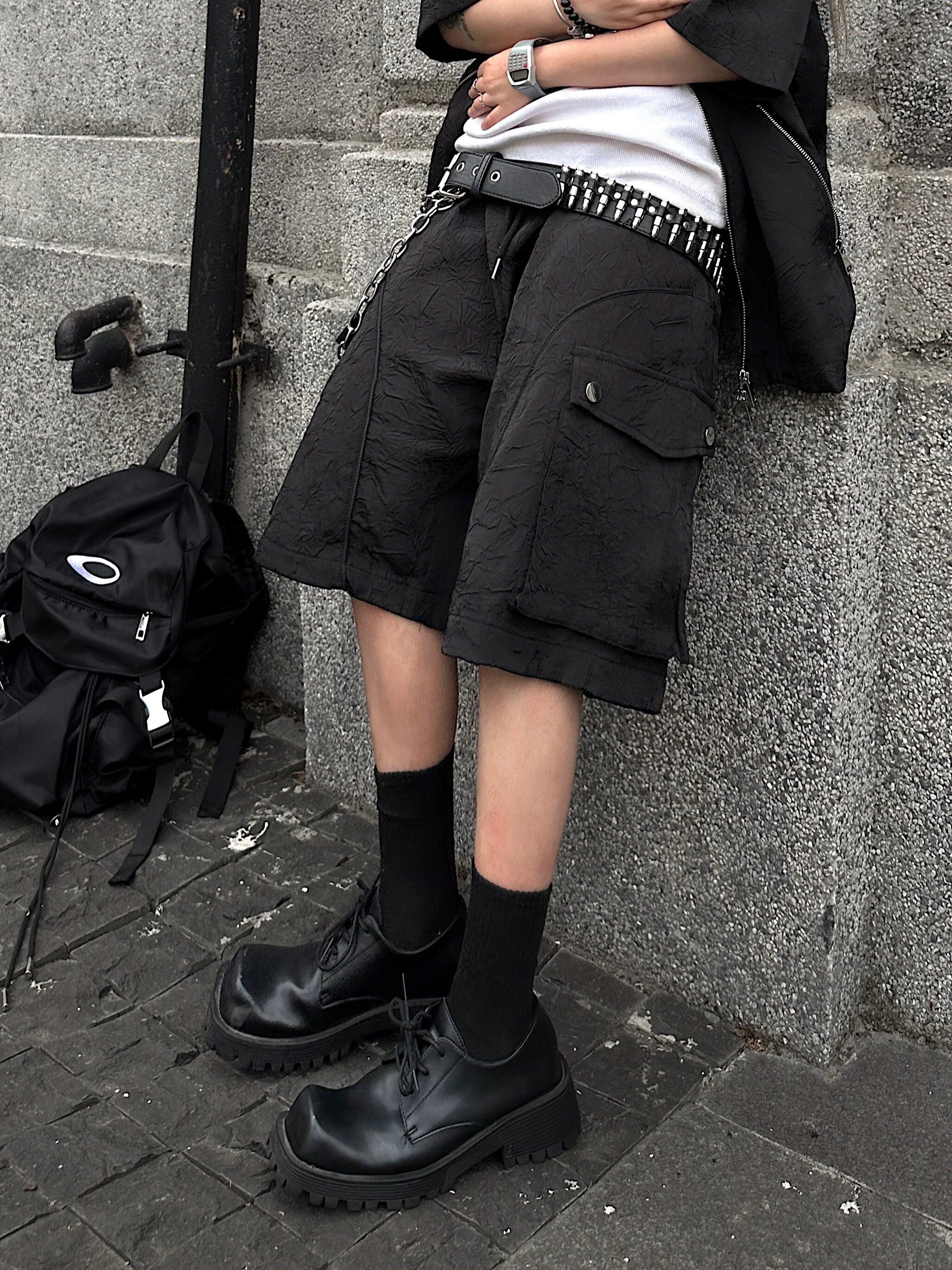 Wrinkle Texture Design Cargo Short