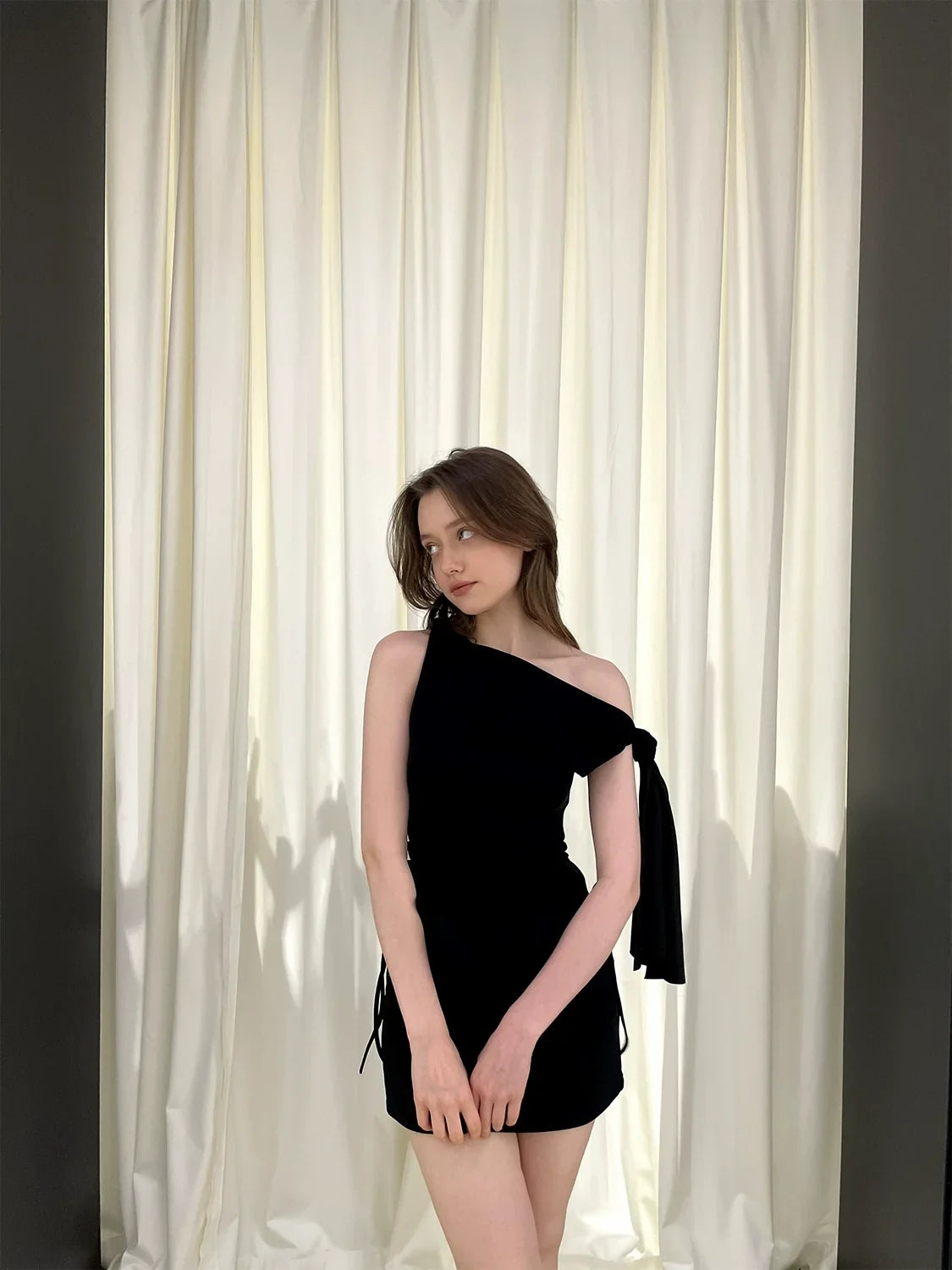 Off Shoulder Strap Tops & Half Skirt Setup