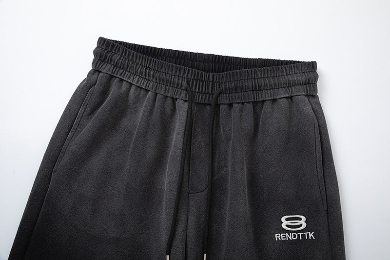 Gradient Drawstring Wide Leg Sweatpants