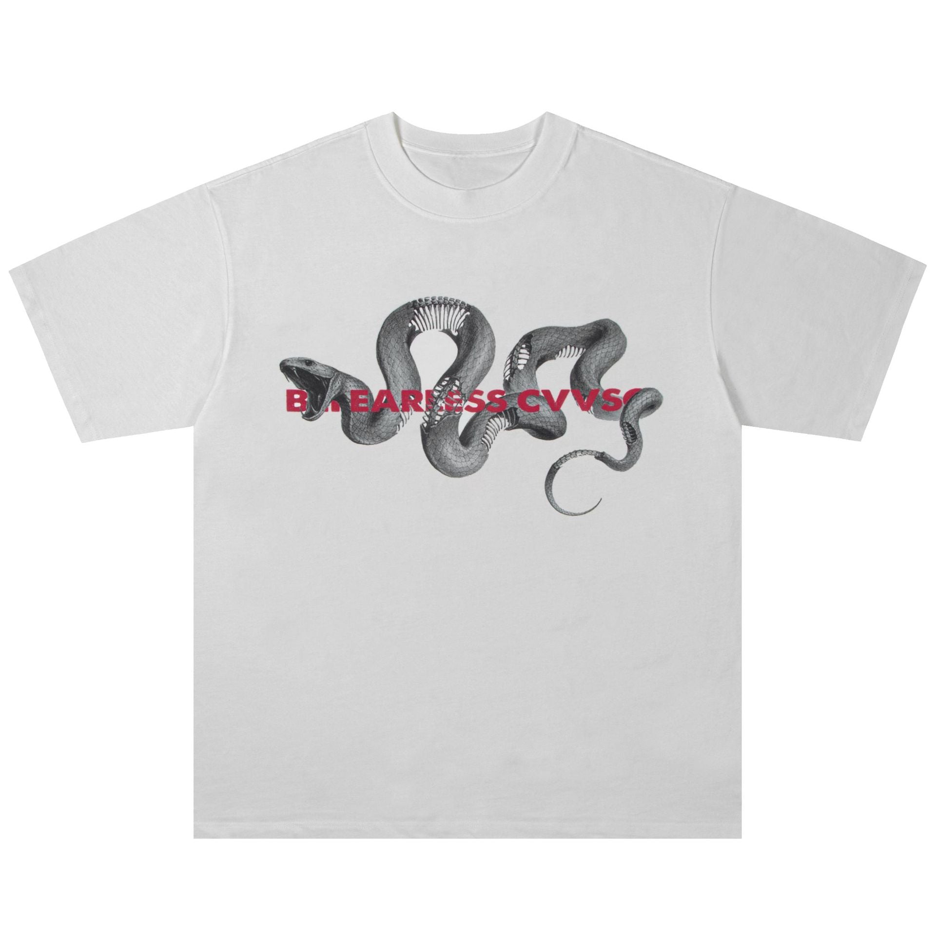 Camiseta con estampado de pitón oscuro