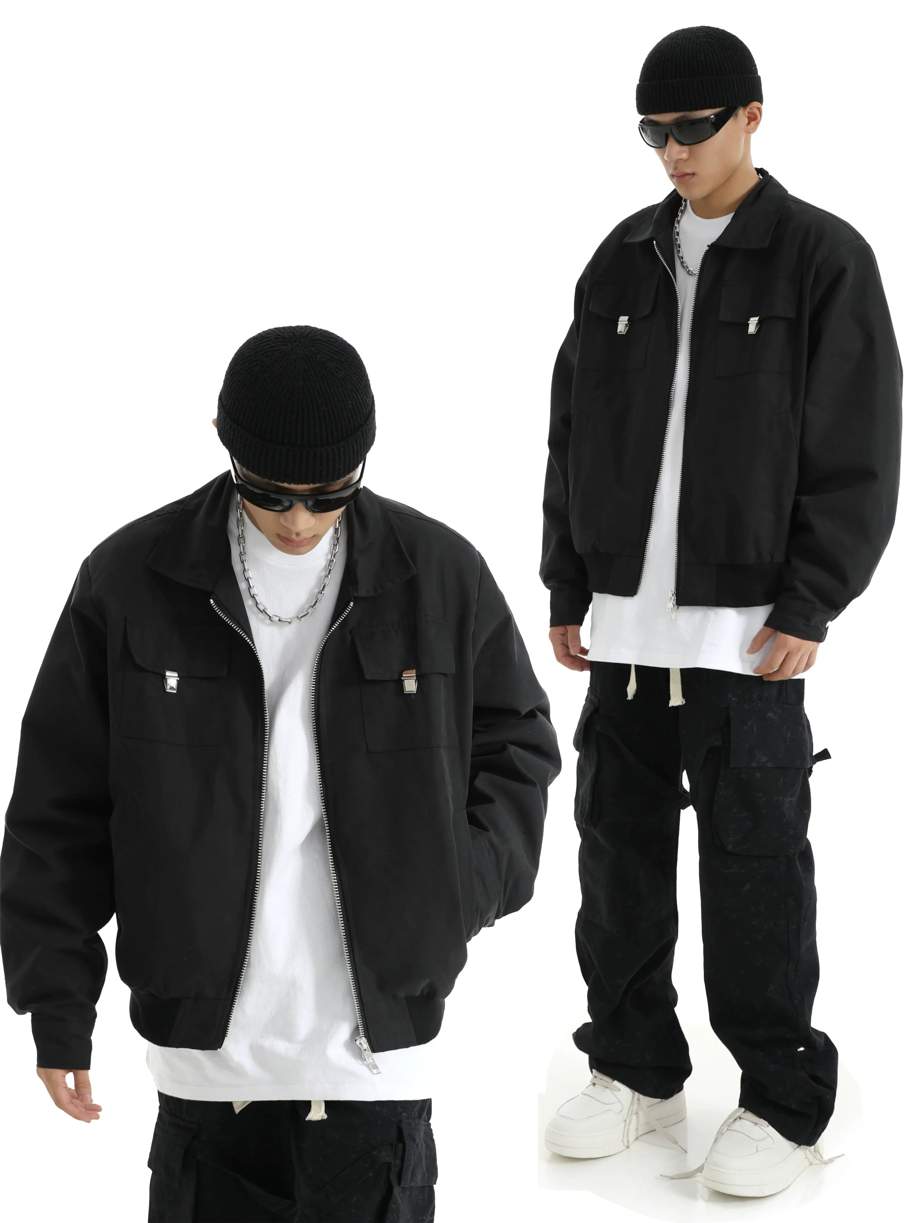 Zipper Casual Short Jacket