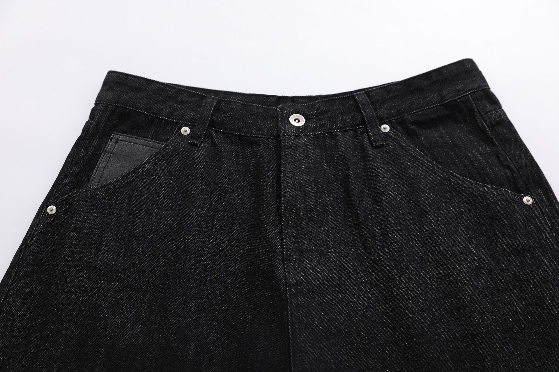 Raw Wash Wide Leg Denim Jort