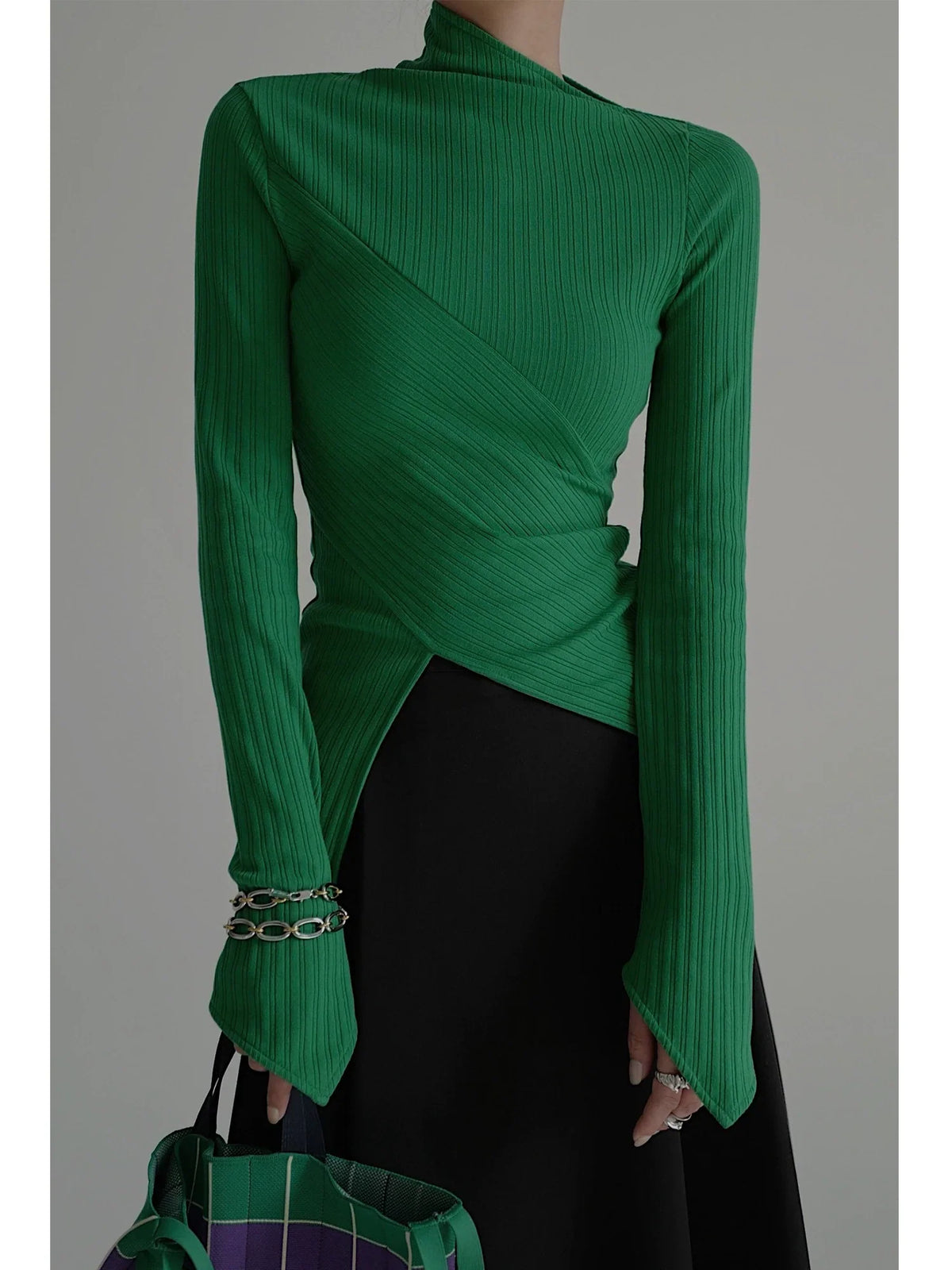 Pull en tricot à motif croisé