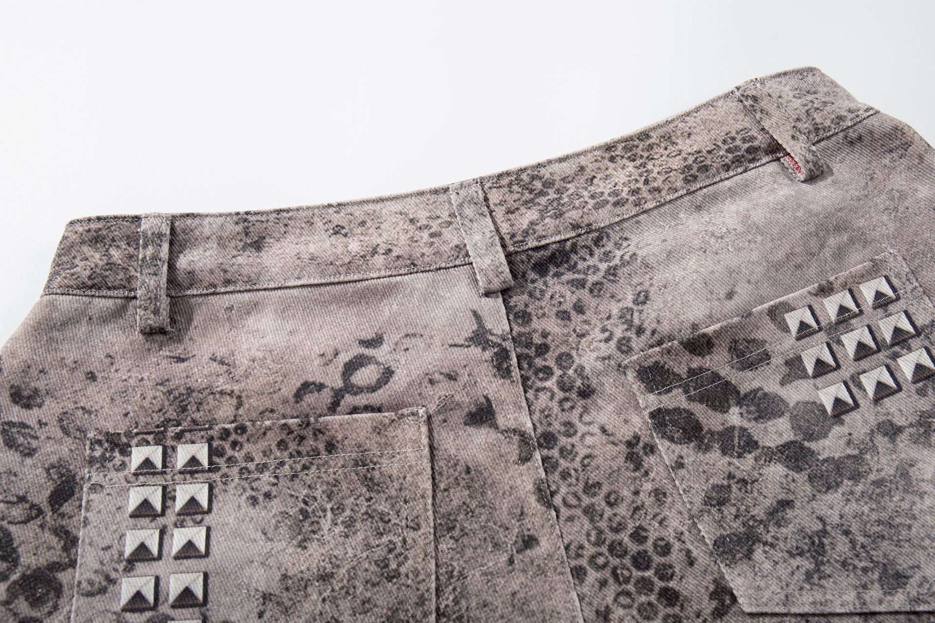 Camo Cross Graphic Denim Shorts