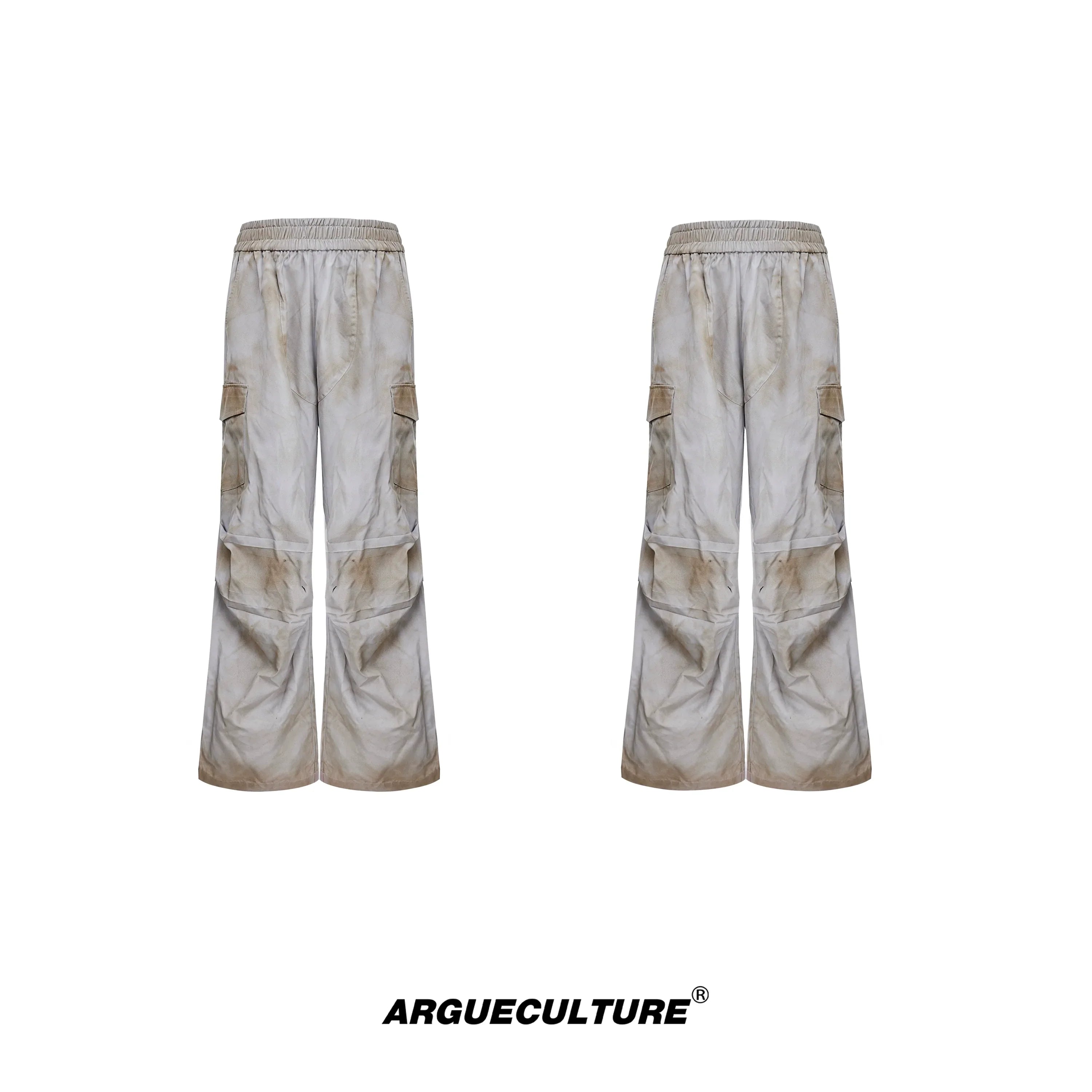 Fake Layered Design Sporty Jacket & Wide Leg Pants Setup