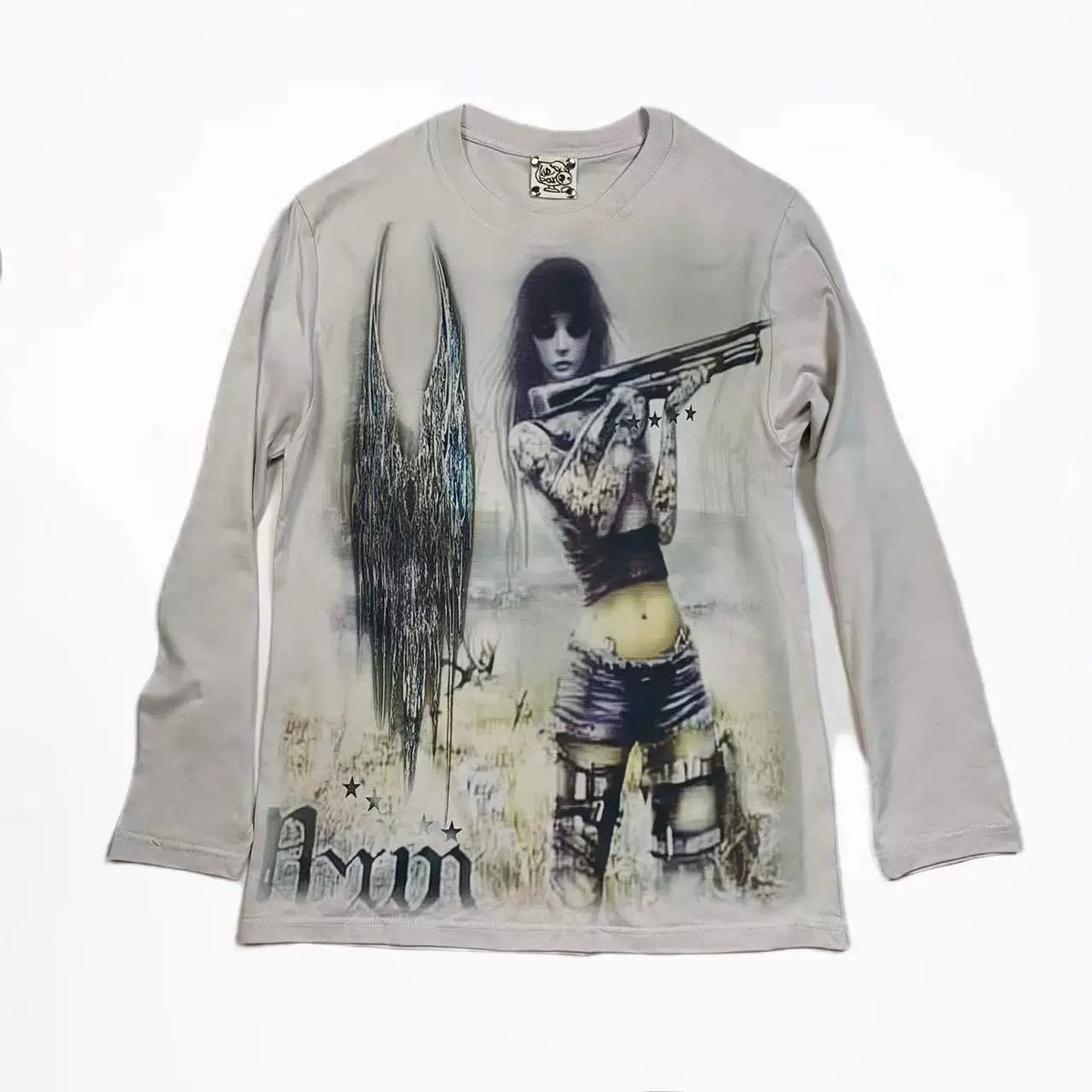 Japanese Anime Print Long Sleeve T-Shirt