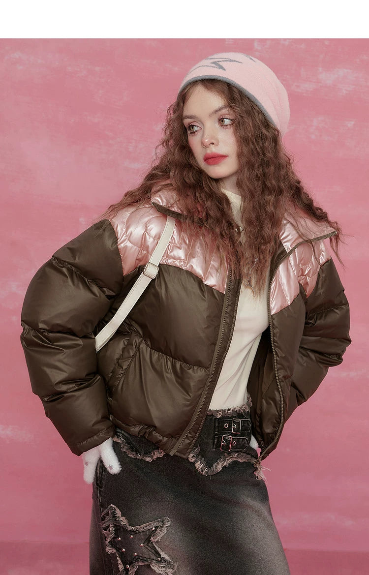 Lightweight Short Thick White Duck Down Jacket