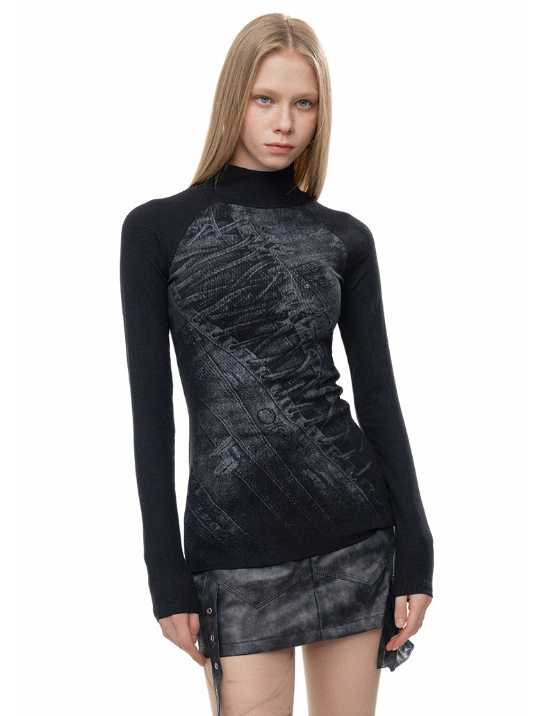 Strings Printed Long-Sleeved T-shirts
