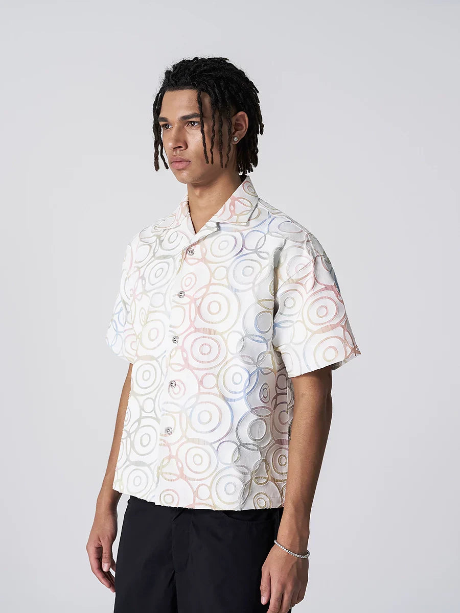 Polka Dot Print Short Sleeve Shirt