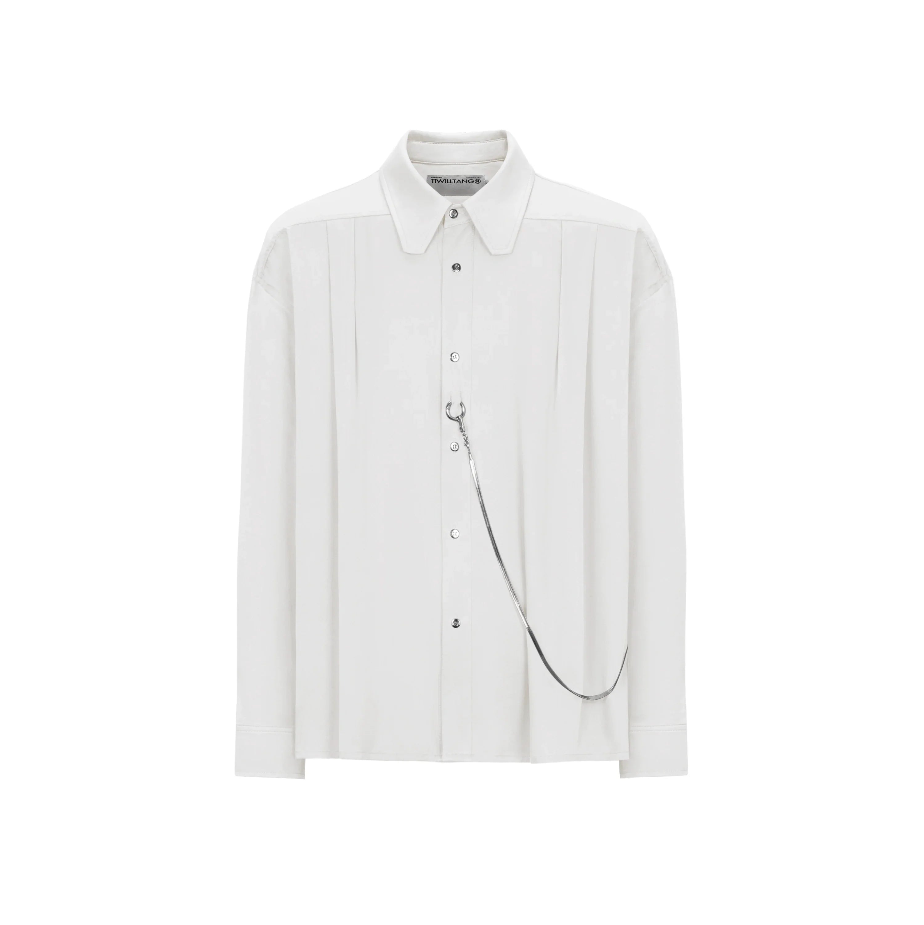 Chain Draped Long Sleeve Shirt