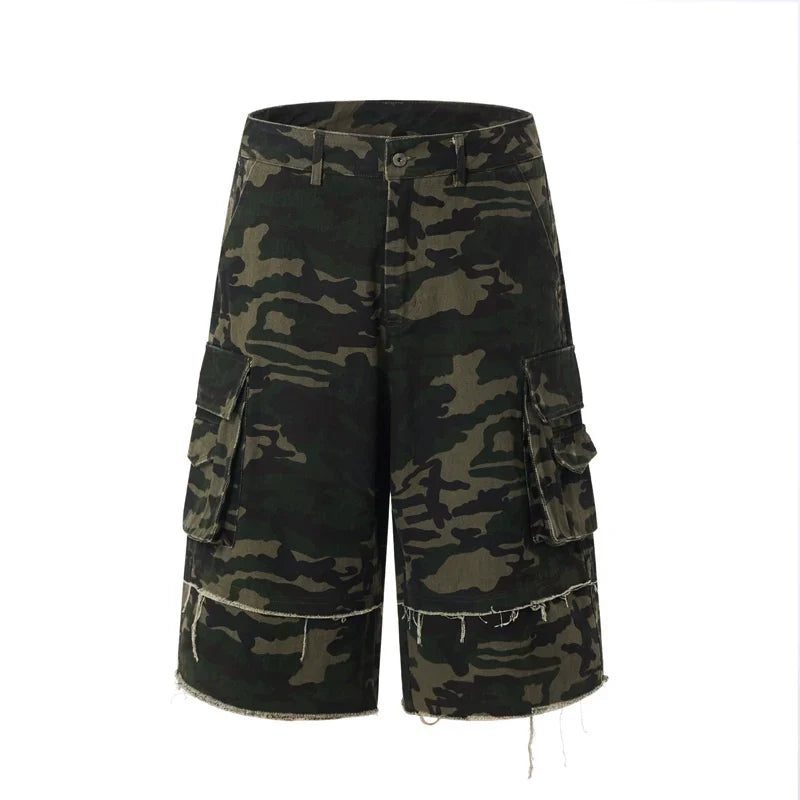 Camouflage Cargo Patchwork Short