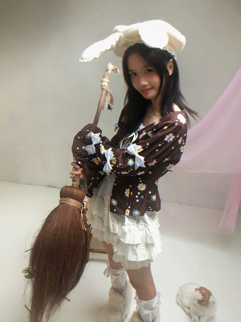 Wire Bunny Ear Lace Beret Hat