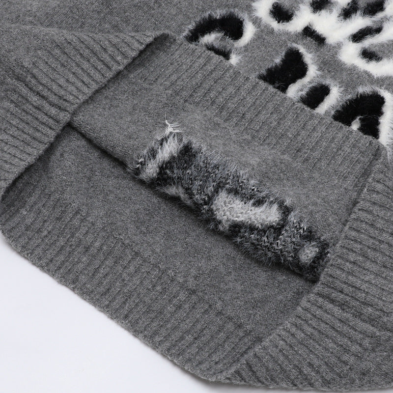 Snake Loose Crew Neck Sweater