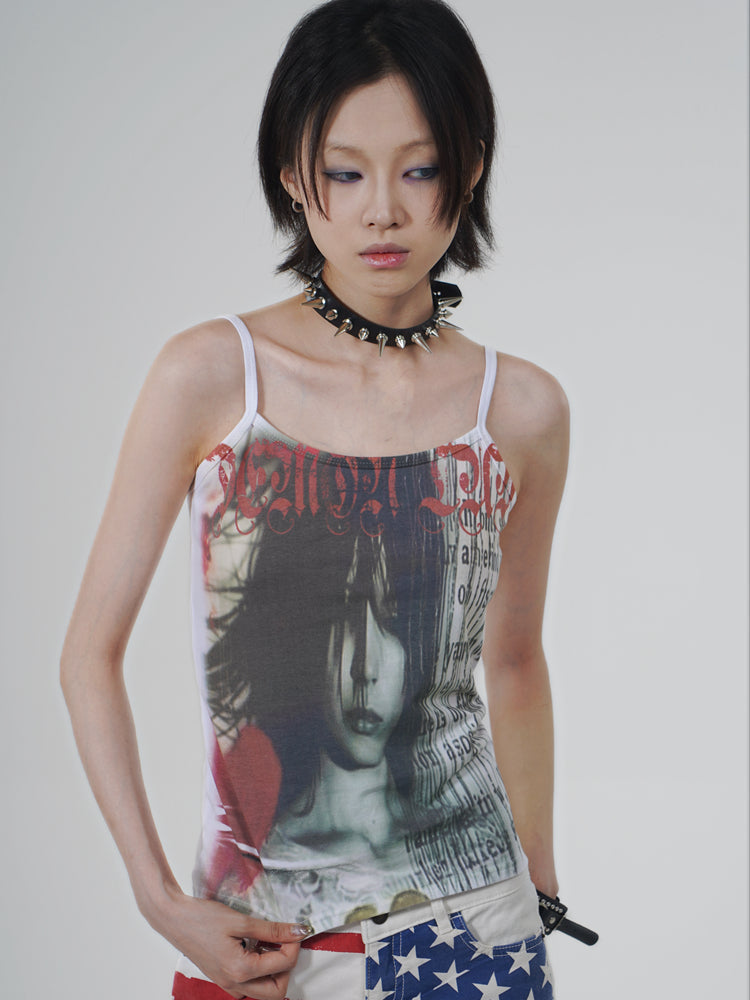 Graffiti Girl Print Camisole