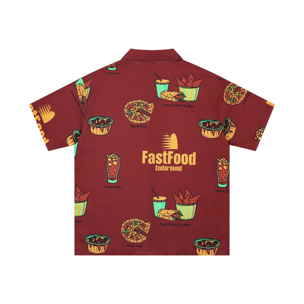 Maglietta con stampa divertente Fast Food