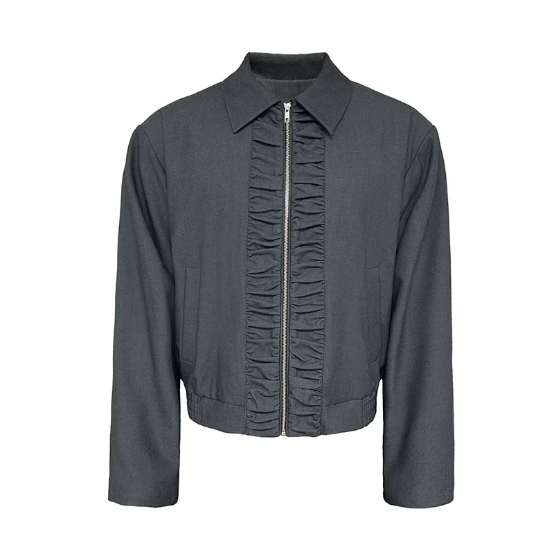 Polo Collar Zipper Jacket