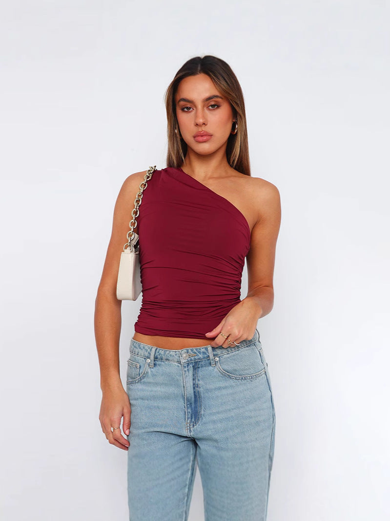 Gilet casual con spalle inclinate