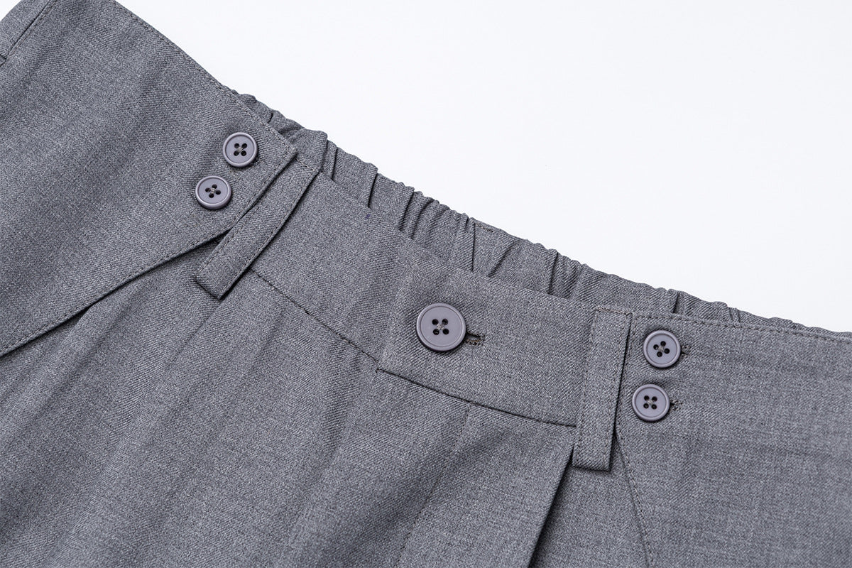 Pleats Wide Leg Jort