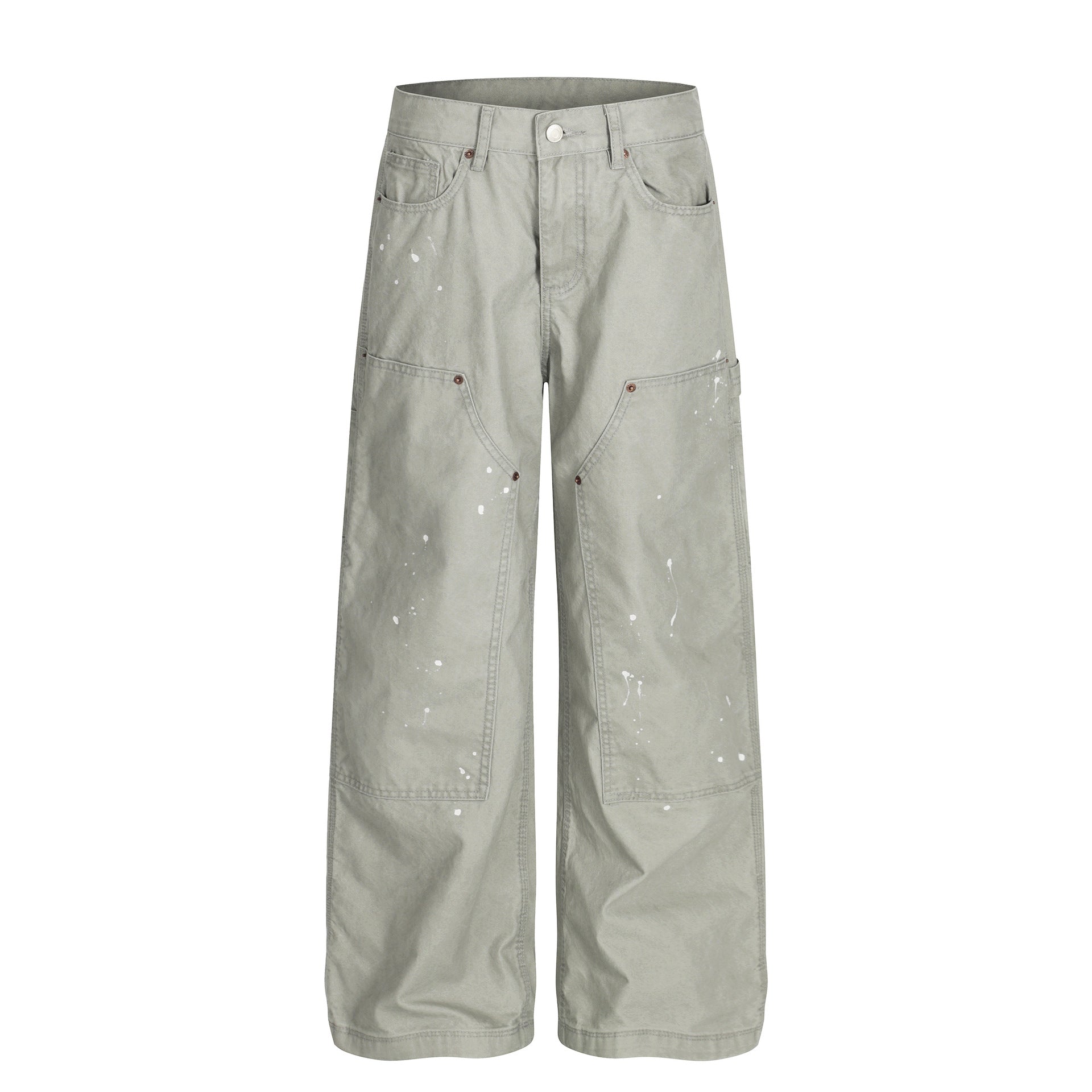 Paint Splatter Panel Wide Leg Pants