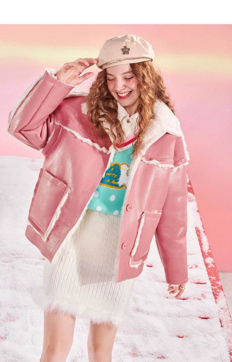 Suede Fur Collar Jacket