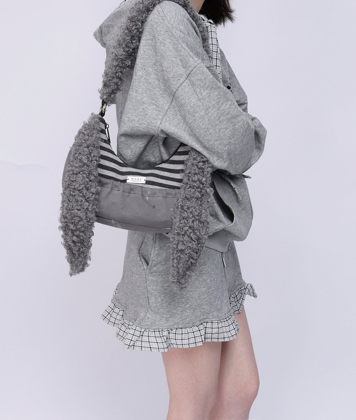 Furry Strap Mini Shoulder Bag