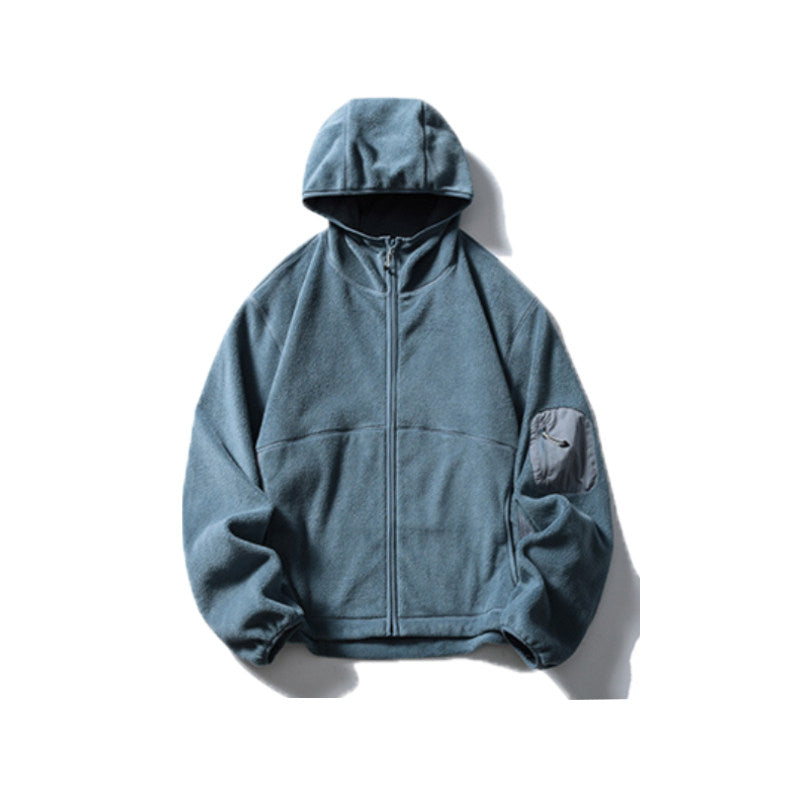 Fleece Zipper Hoodie & Drawstring Sweat Pants Setup