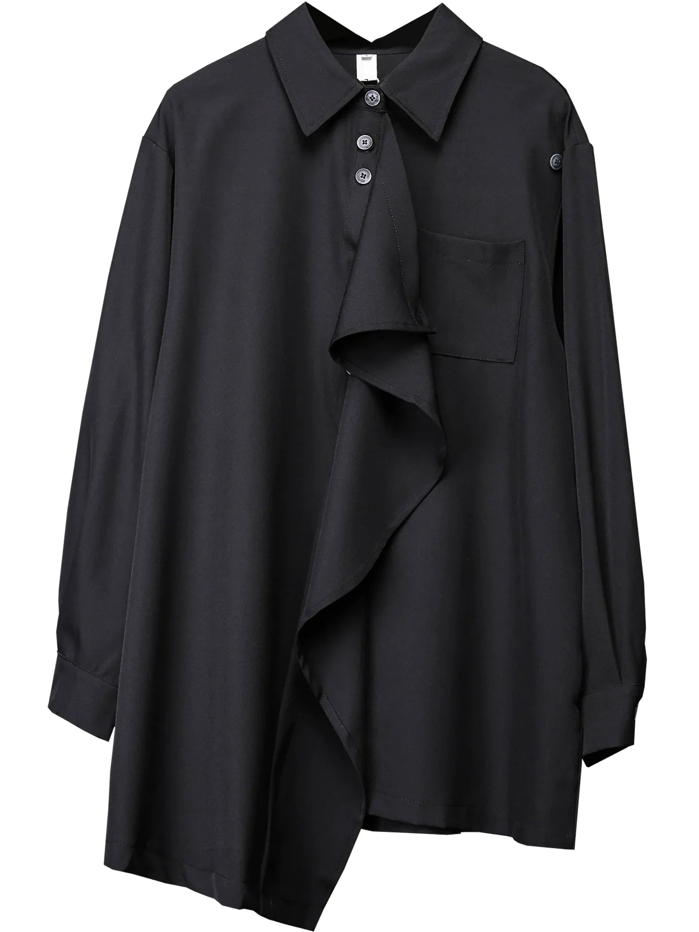 Deconstructed Irregular Design Long Sleeve Shirt
