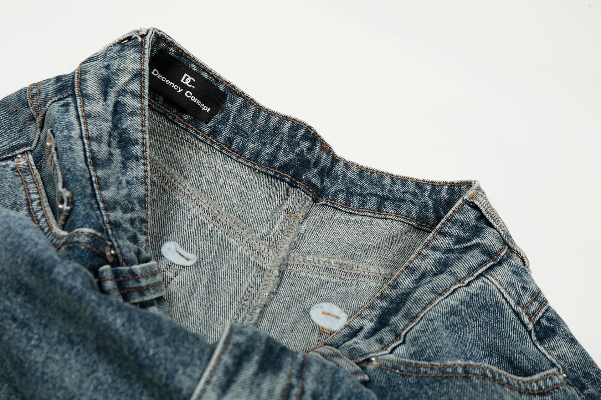Washed Barrel Wide Leg Denim Jeans