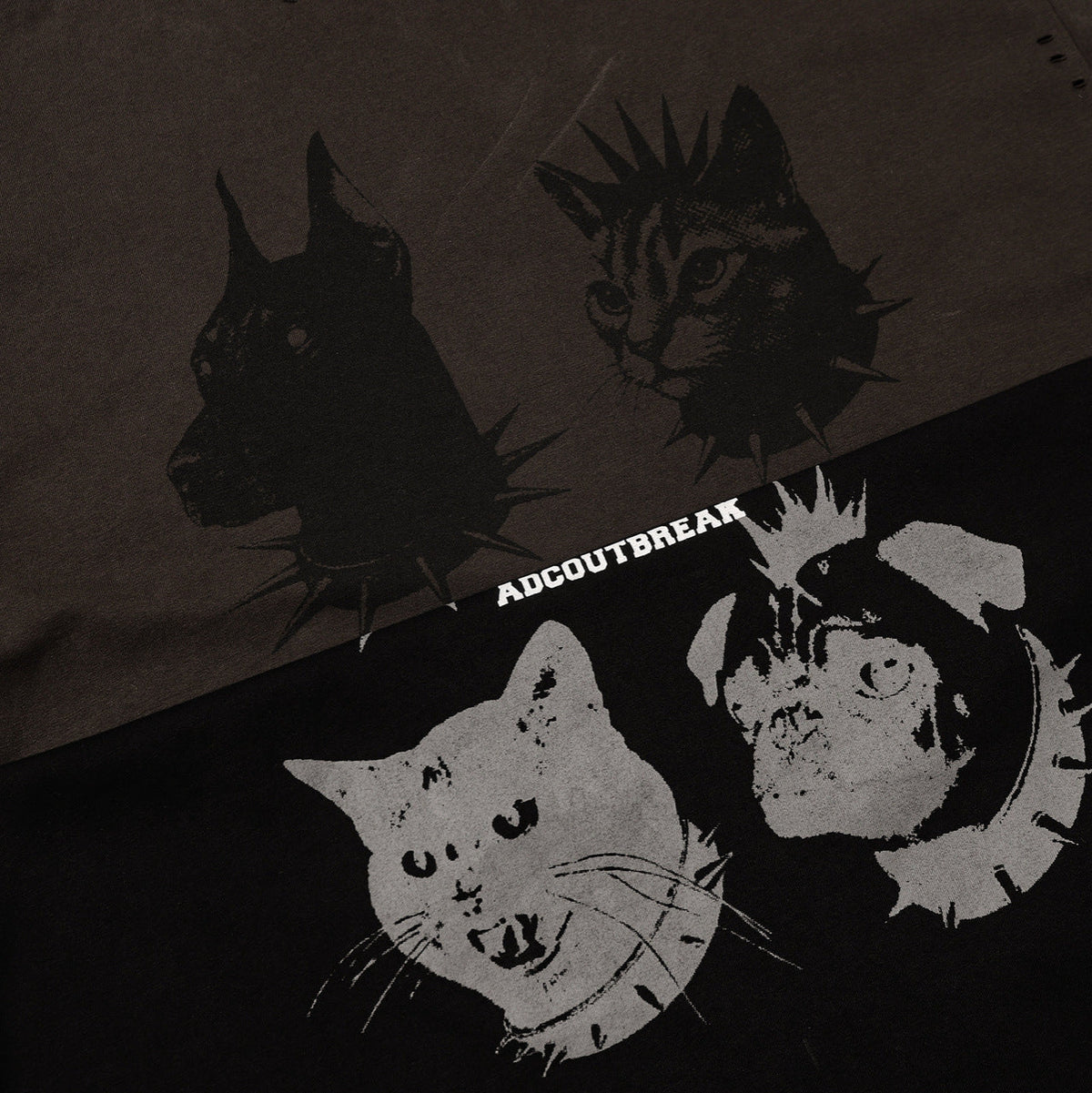 Damage Animal Print Short Sleeve T-Shirt