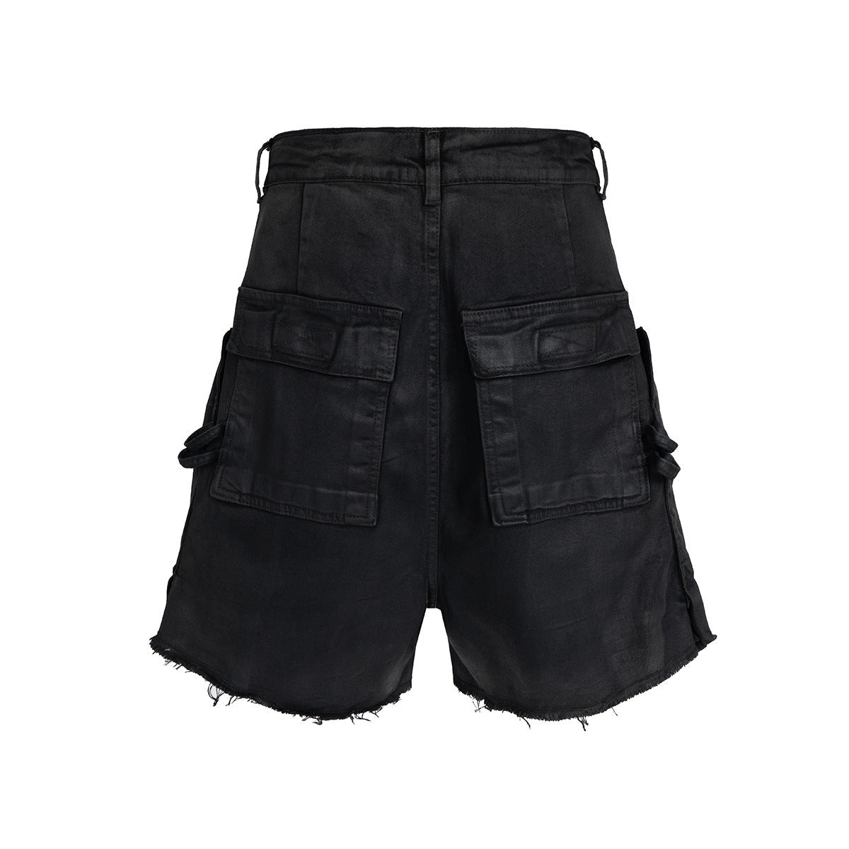 Washed Coating Cargo Pocket Denim Jort