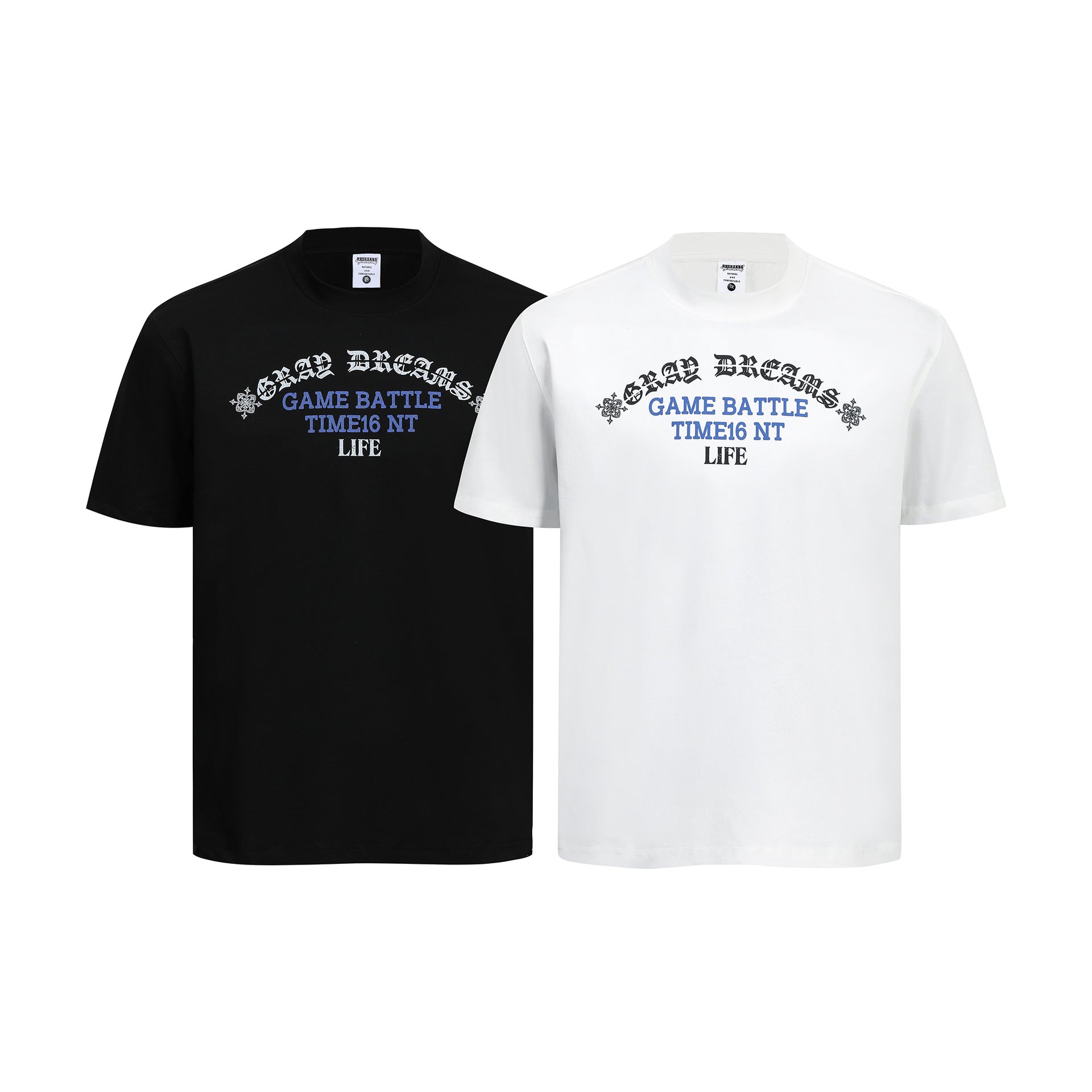Gothic Letter Print Short Sleeve T-Shirt