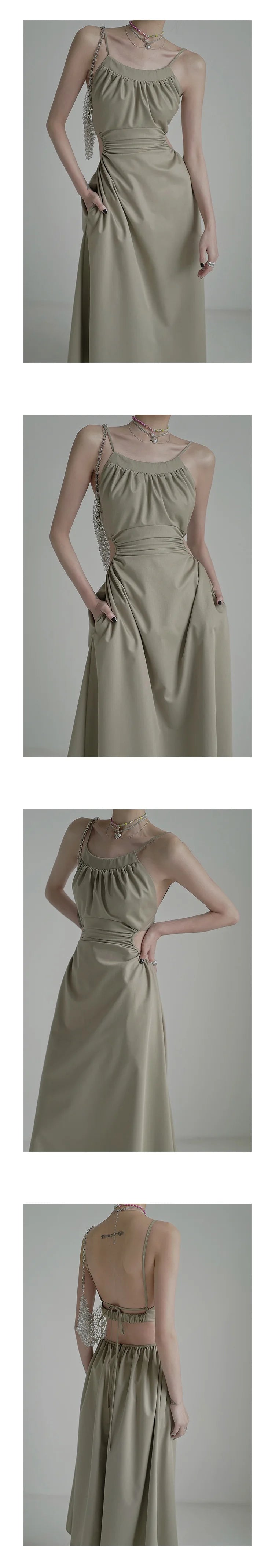 Backless And Waistless Camisole Dress