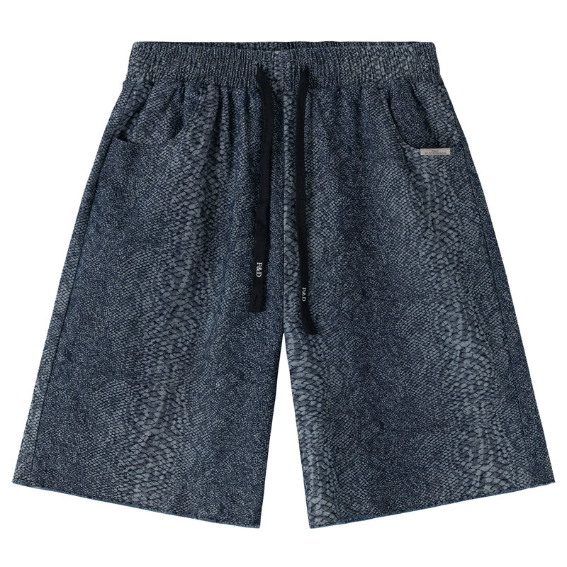 Snake Scale Pattern Wide Leg Short